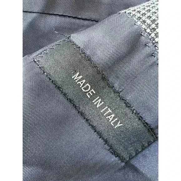 Adolfo Italy E. Thomas Silk Wool Sport Suit Jacket Blazer Men 44R - Picture 4 of 6